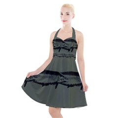 Carp Fish Halter Party Swing Dress 