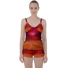 Colourlines Tie Front Two Piece Tankini by kunstklamotte023