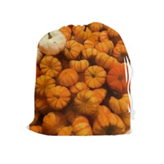 Pumpkins Tiny Gourds Pile Drawstring Pouch (xl) by bloomingvinedesign