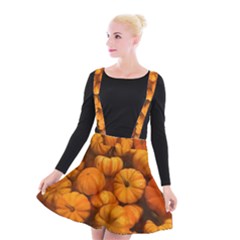 Pumpkins Tiny Gourds Pile Suspender Skater Skirt by bloomingvinedesign