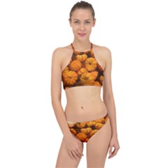 Pumpkins Tiny Gourds Pile Racer Front Bikini Set by bloomingvinedesign