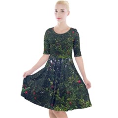 Apple Tree Close Up Quarter Sleeve A-line Dress by bloomingvinedesign