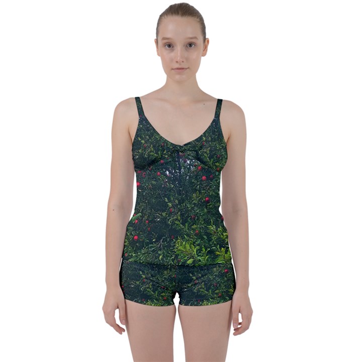 Apple Tree Close Up Tie Front Two Piece Tankini