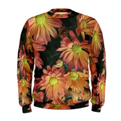 Cream And Pink Fall Flowers Men s Sweatshirt by bloomingvinedesign