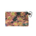 Cream and Pink Fall Flowers Canvas Cosmetic Bag (Small) View2