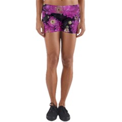 Pink Mums Garden Yoga Shorts