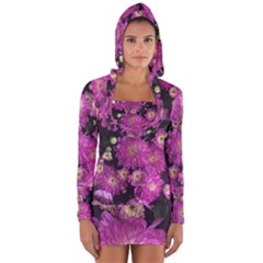 Pink Mums Garden Long Sleeve Hooded T-shirt