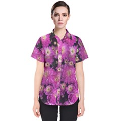 Pink Mums Garden Women s Short Sleeve Shirt