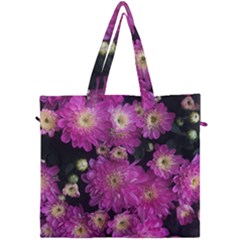 Pink Mums Garden Canvas Travel Bag by bloomingvinedesign