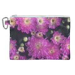 Pink Mums Garden Canvas Cosmetic Bag (xl)