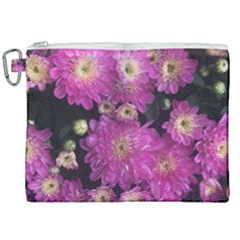 Pink Mums Garden Canvas Cosmetic Bag (xxl)