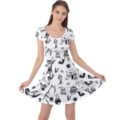 Halloween Pattern Cap Sleeve Dress by Valentinaart