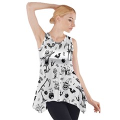 Halloween Pattern Side Drop Tank Tunic by Valentinaart