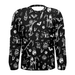 Halloween Pattern Men s Long Sleeve Tee by Valentinaart