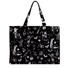 Halloween Pattern Zipper Mini Tote Bag by Valentinaart