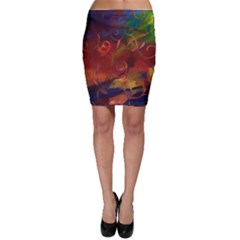 Abstract Fall Swirls Bodycon Skirt by bloomingvinedesign