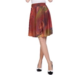 Abstract Fall Swirls A-line Skirt by bloomingvinedesign