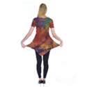 Abstract Fall Swirls Short Sleeve Tunic  View2