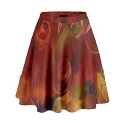 Abstract Fall Swirls High Waist Skirt by bloomingvinedesign