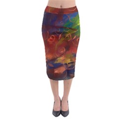 Abstract Fall Swirls Midi Pencil Skirt by bloomingvinedesign