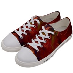 Abstract Fall Swirls Women s Low Top Canvas Sneakers by bloomingvinedesign