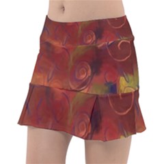 Abstract Fall Swirls Tennis Skirt by bloomingvinedesign