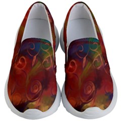 Abstract Fall Swirls Kid s Lightweight Slip Ons by bloomingvinedesign