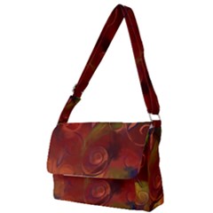 Abstract Fall Swirls Full Print Messenger Bag