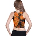 Yellow Flower Abstract Racer Back Crop Top View2