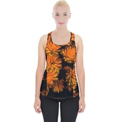 Yellow Flower Abstract Piece Up Tank Top by bloomingvinedesign