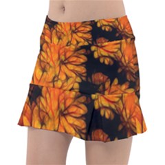 Yellow Flower Abstract Tennis Skirt by bloomingvinedesign