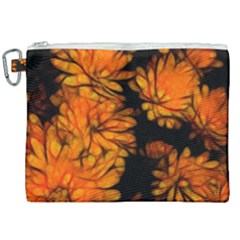 Yellow Flower Abstract Canvas Cosmetic Bag (xxl) by bloomingvinedesign