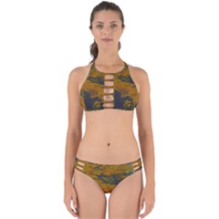 Yellow Fall Leaves And Branches Perfectly Cut Out Bikini Set