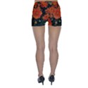 Orange Fall Mums Skinny Shorts View2