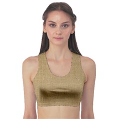 Burlap Coffee Sack Grunge Knit Look Sports Bra by dressshop