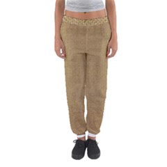 Burlap Coffee Sack Grunge Knit Look Women s Jogger Sweatpants by dressshop