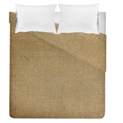 Burlap Coffee Sack Grunge Knit Look Duvet Cover Double Side (queen Size) by dressshop