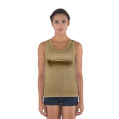 Burlap Coffee Sack Grunge Knit Look Sport Tank Top  by dressshop