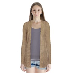 Burlap Coffee Sack Grunge Knit Look Drape Collar Cardigan by dressshop