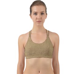 Burlap Coffee Sack Grunge Knit Look Back Web Sports Bra by dressshop