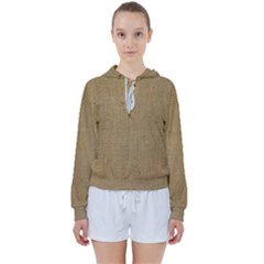 Burlap Coffee Sack Grunge Knit Look Women s Tie Up Sweat by dressshop