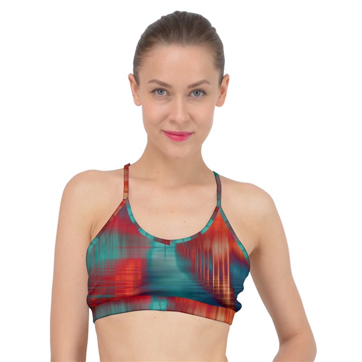 Green_Red Lines Basic Training Sports Bra