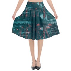 Bridge Flared Midi Skirt by kunstklamotte023