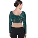 bridge Velvet Long Sleeve Crop Top View2