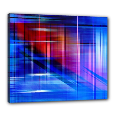 Double Lines Canvas 24  X 20  (stretched) by kunstklamotte023