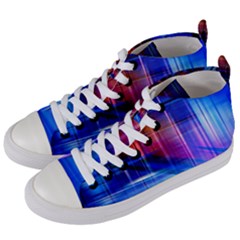 Double Lines Women s Mid-top Canvas Sneakers by kunstklamotte023