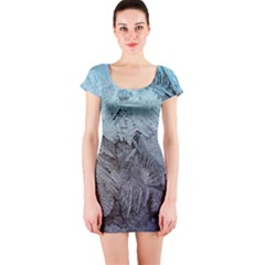 Window Frost Short Sleeve Bodycon Dress