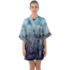 Window Frost Quarter Sleeve Kimono Robe by bloomingvinedesign