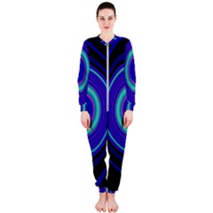 Digital Art Background Pink Blue OnePiece Jumpsuit (Ladies) 