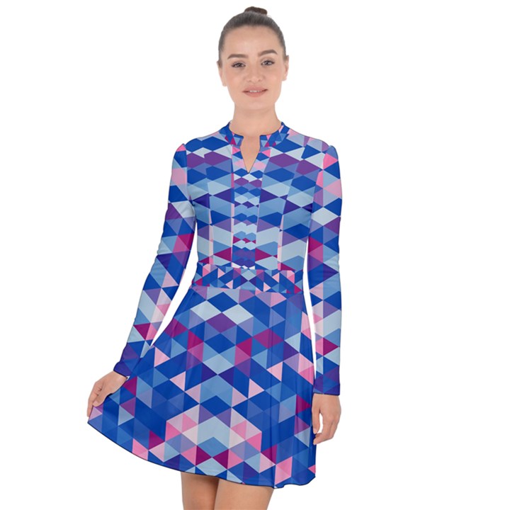 Digital Art Art Artwork Abstract Long Sleeve Panel Dress